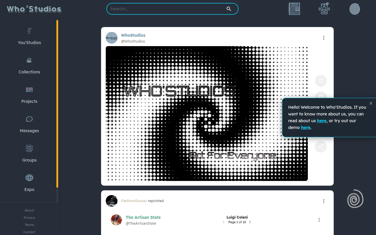 Screenshot of whostudios.com