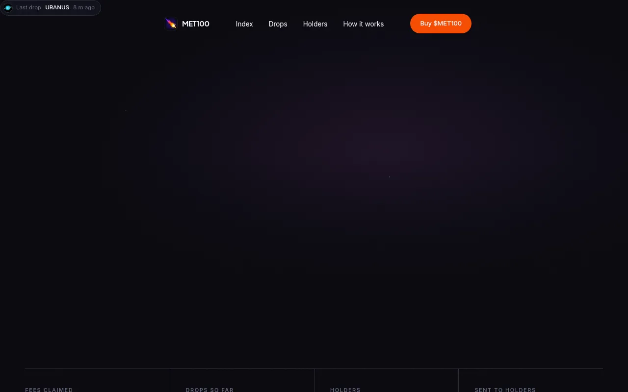 Screenshot of met100.fun