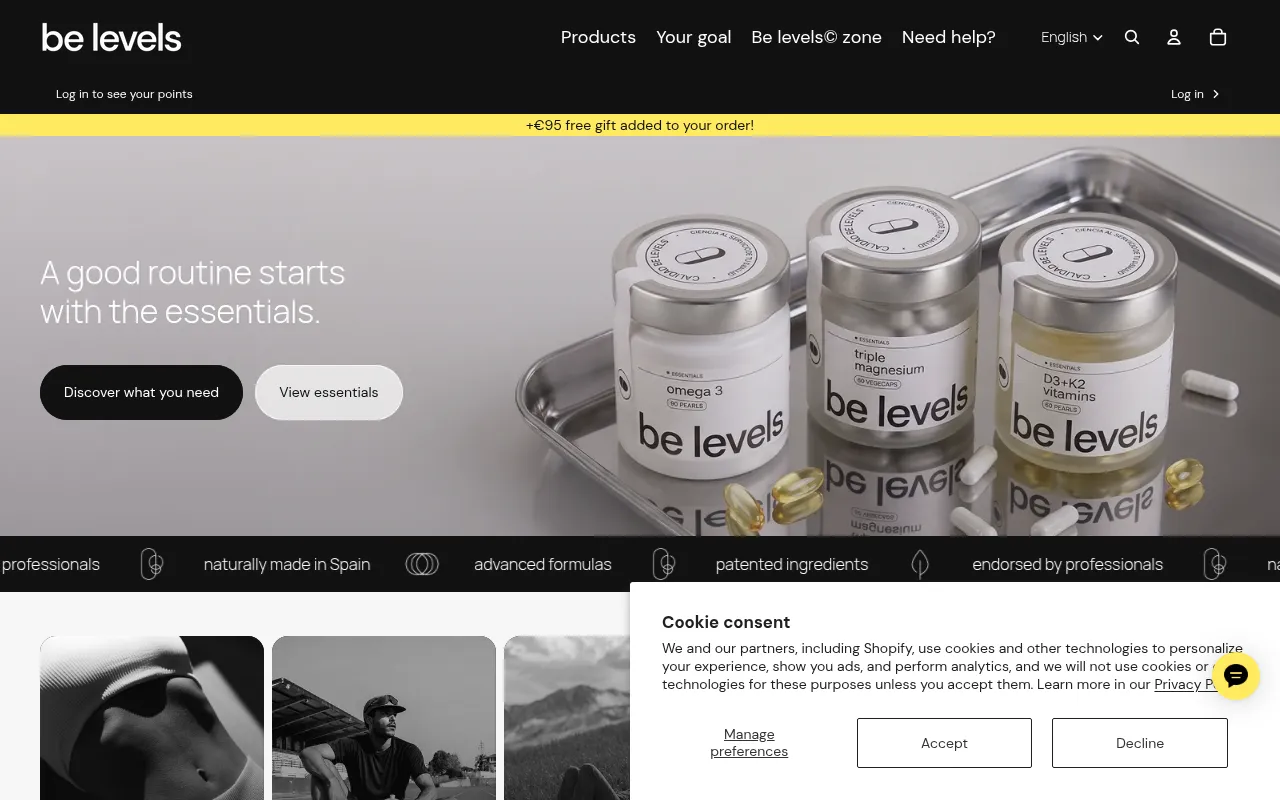 Screenshot of belevels.com