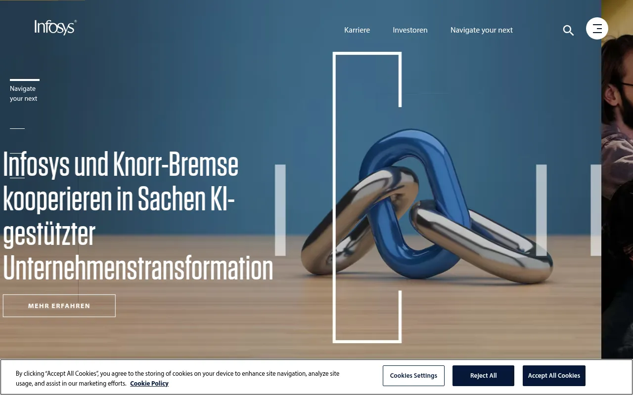 Screenshot of infosys.com