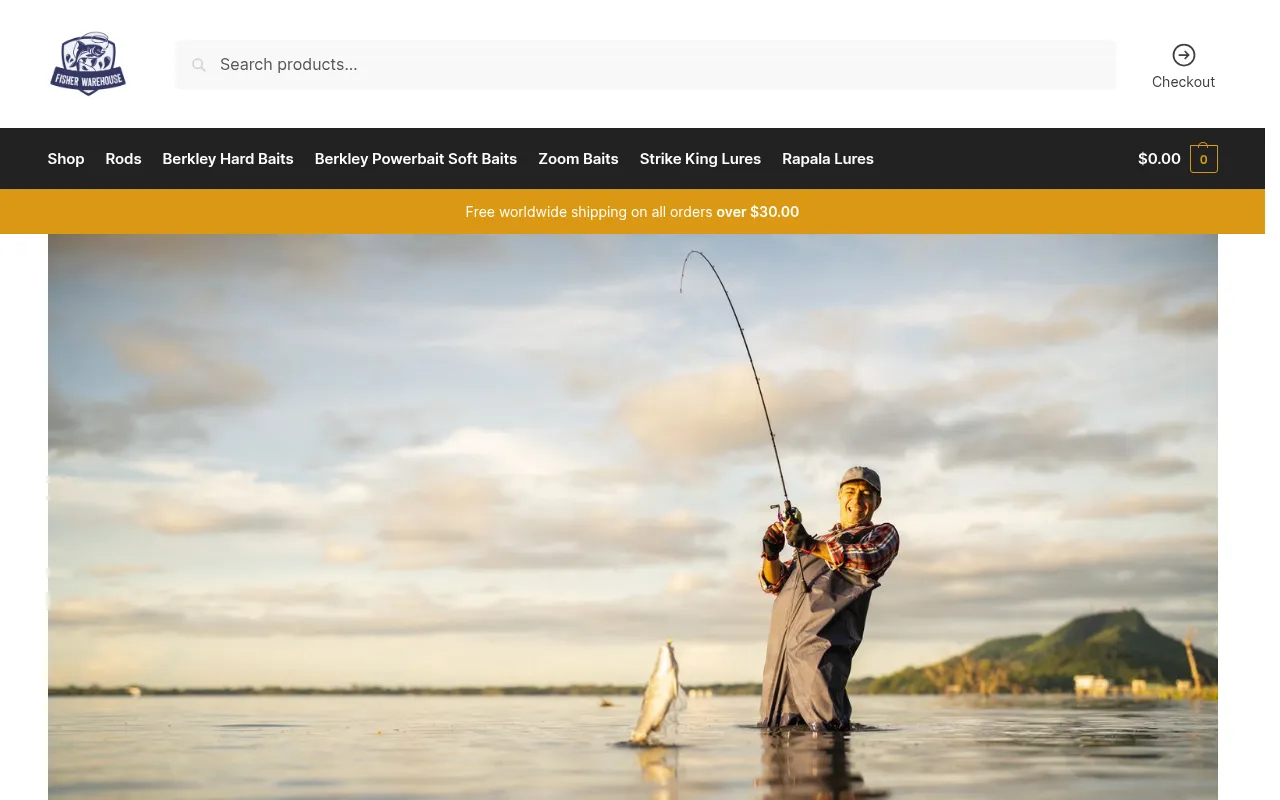 Screenshot of fisherwarehouse.com