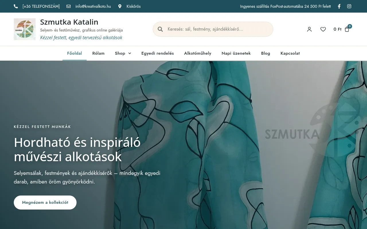 Screenshot of kreativalkoto.hu