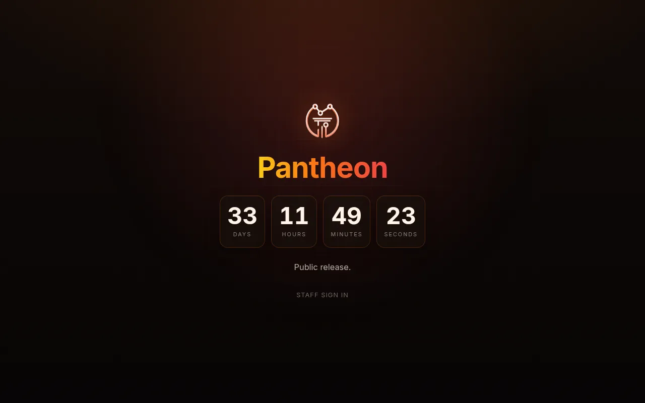 Screenshot of pantheon.menu