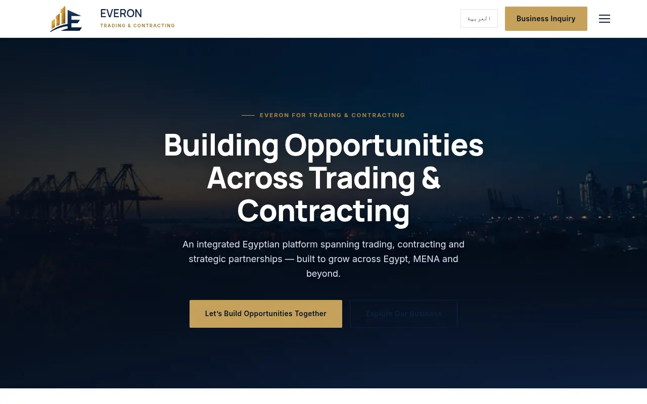 Screenshot of everon-eg.com