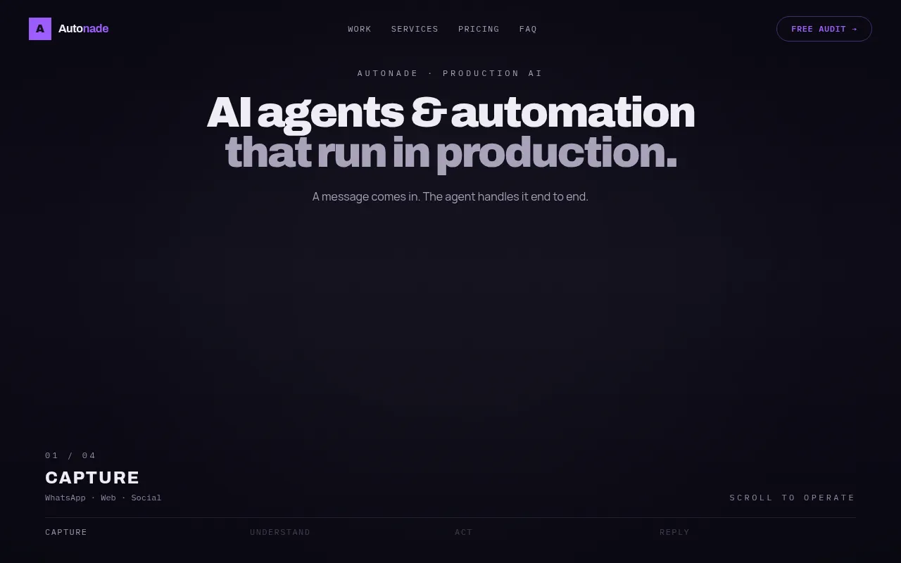 Screenshot of autonade.vercel.app
