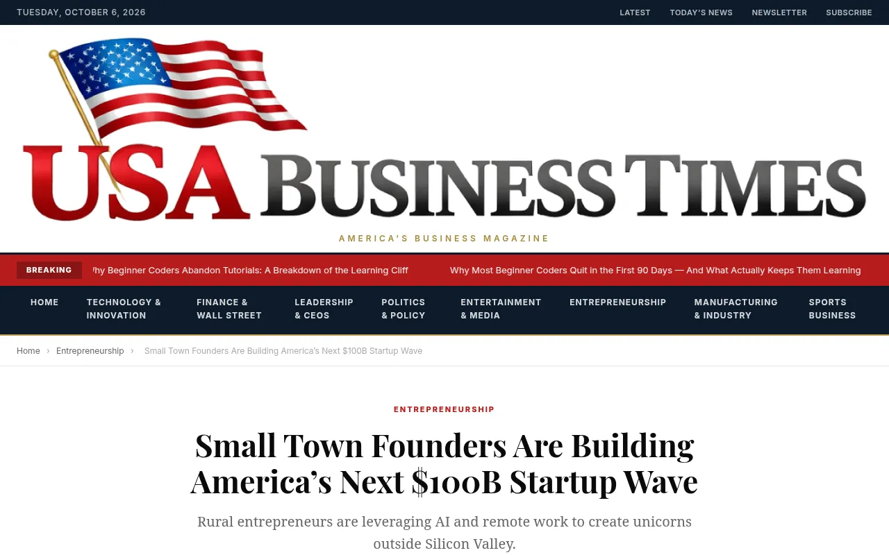 Screenshot of usabusinesstimes.com