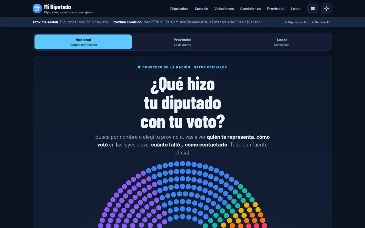 Screenshot of midiputado.com