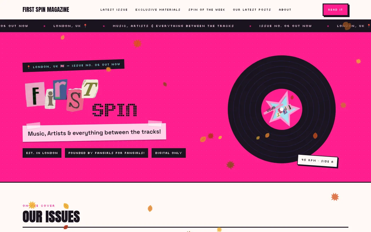 Screenshot of firstspin.uk