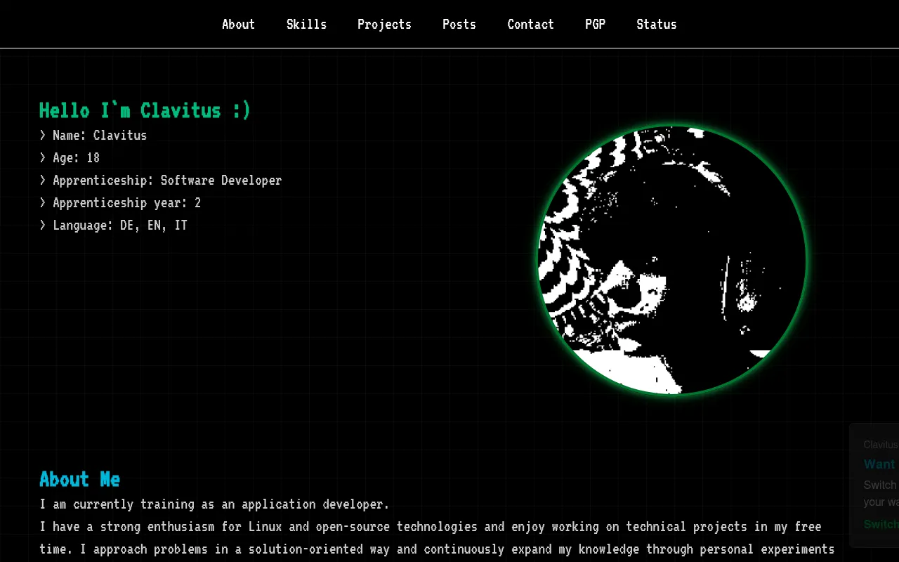 Screenshot of clavitus.ch