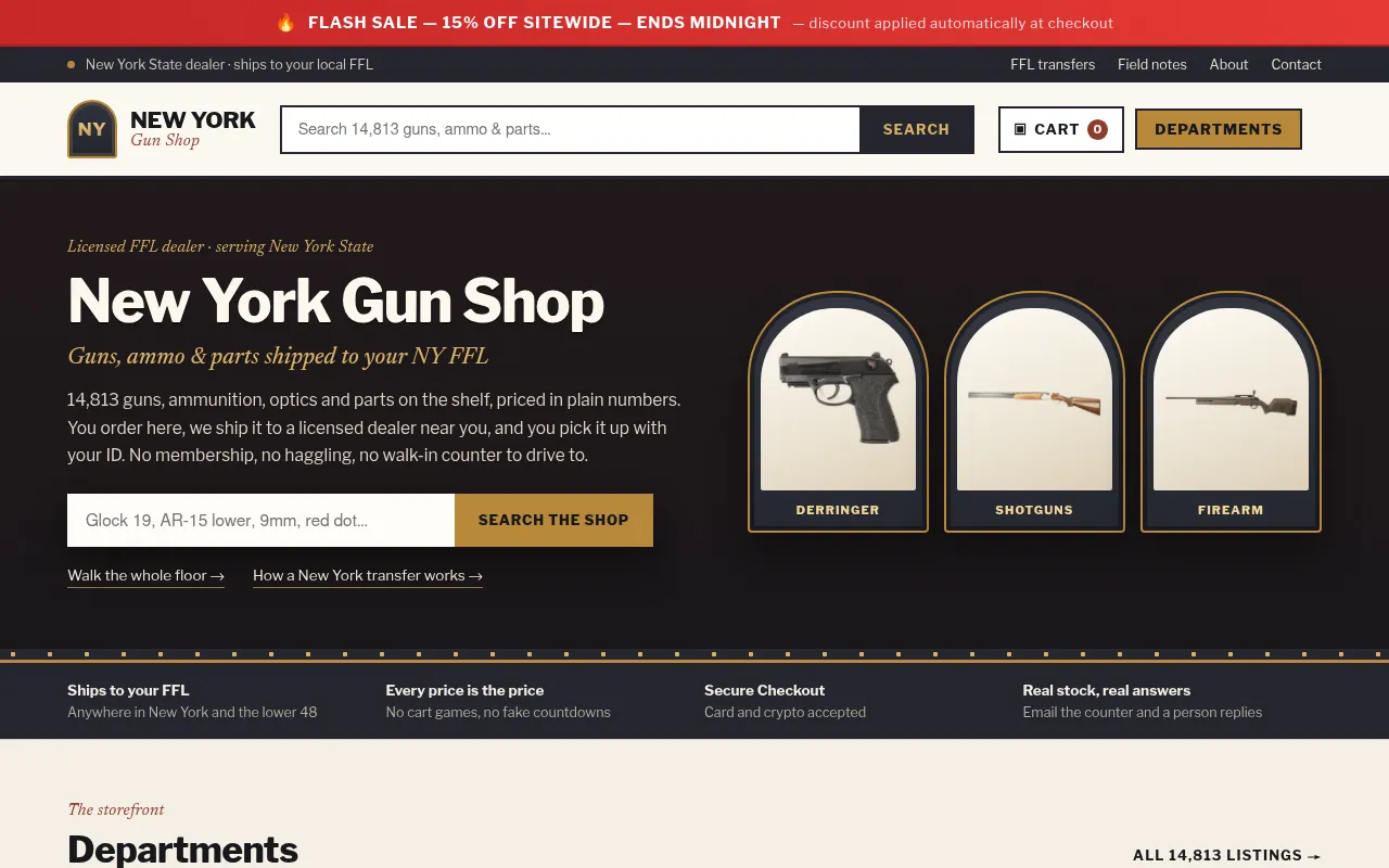 Screenshot of ny-gunshop.com
