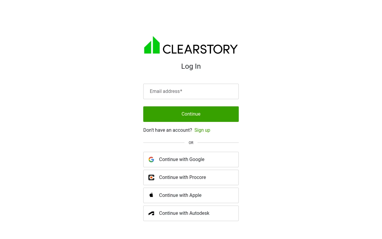 Screenshot of app.clearstory.build