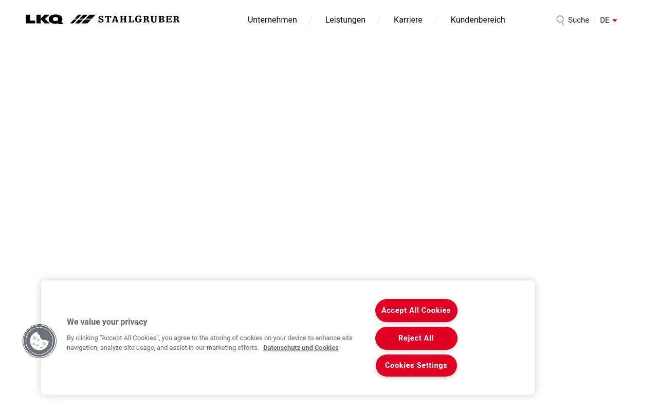 Screenshot of stahlgruber.de