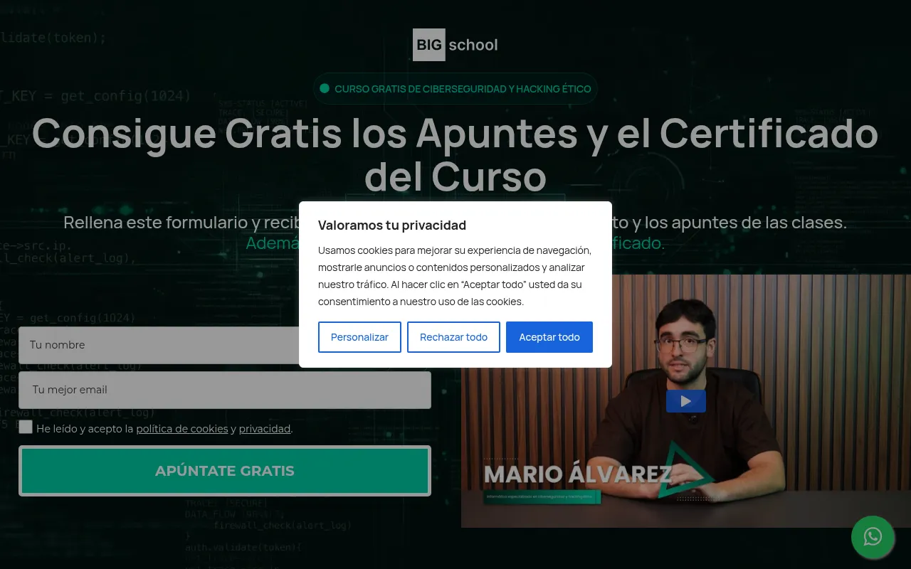 Screenshot of thebigschool.com