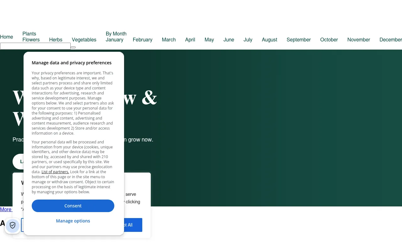 Screenshot of whattogrow.co.uk