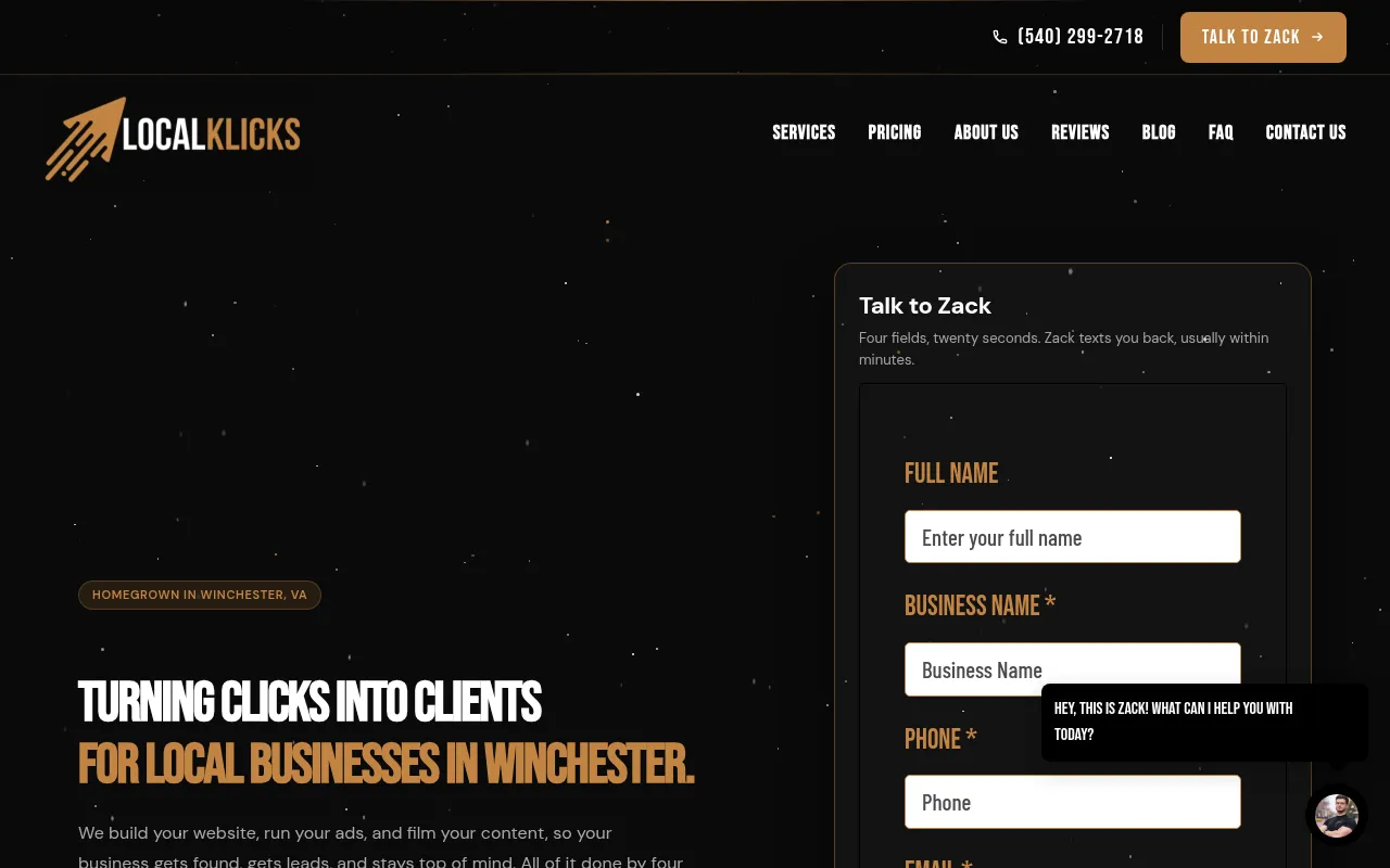Screenshot of localklicks.com