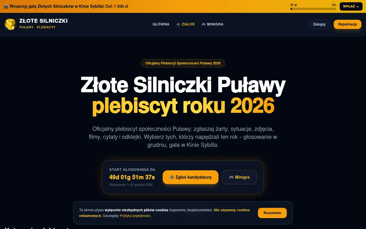 Screenshot of zlote-silniczki.dnct.pl