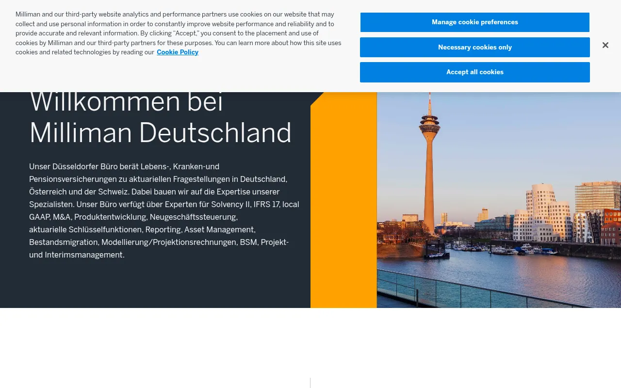 Screenshot of de.milliman.com