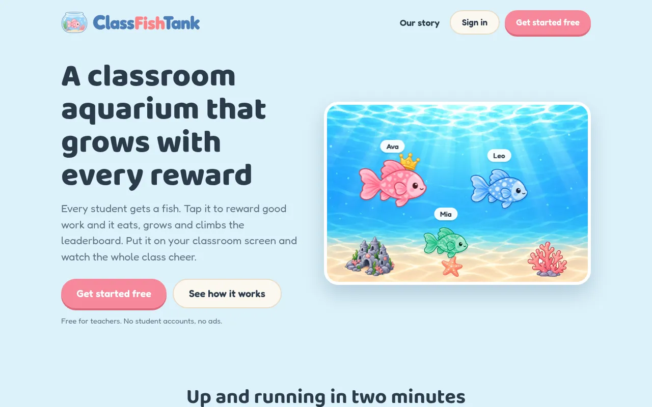 Screenshot of classfishtank.com
