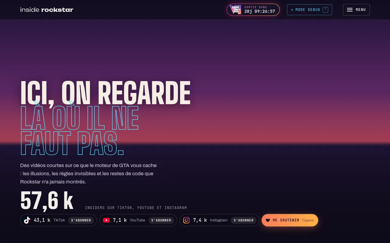 Screenshot of insiderockstar.fr