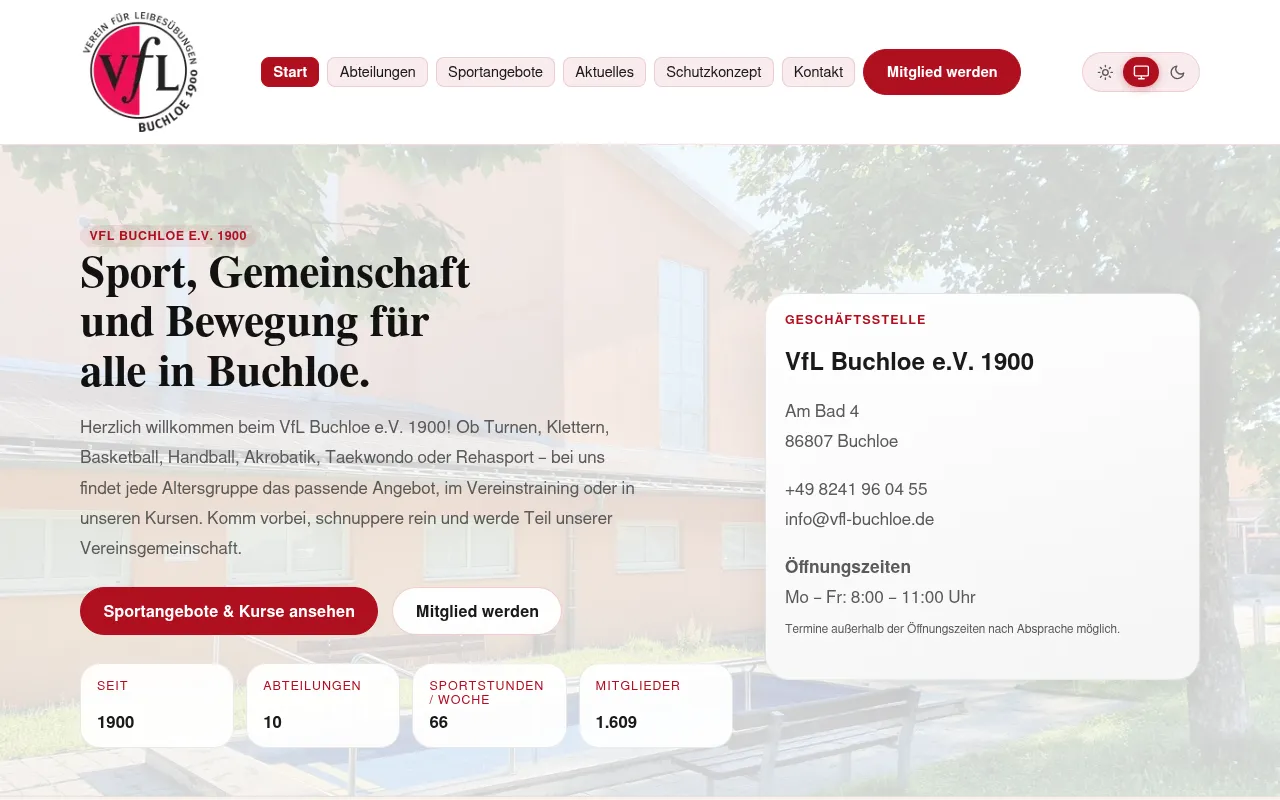 Screenshot of vfl-buchloe.de