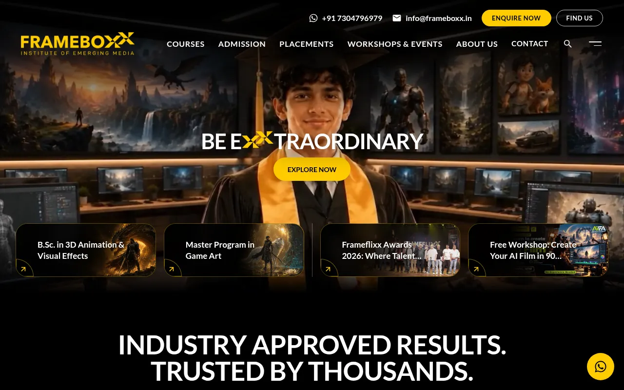 Screenshot of frameboxx.in