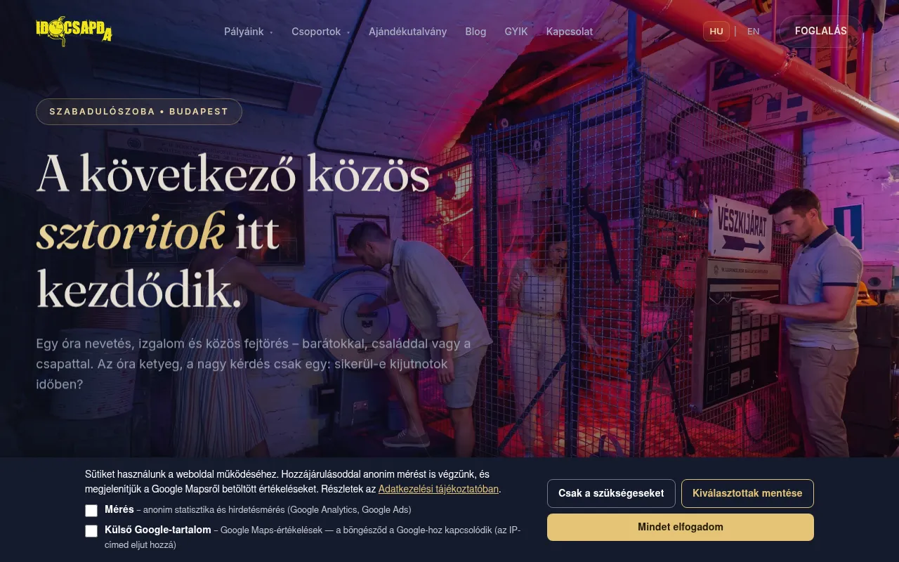 Screenshot of idocsapda.hu