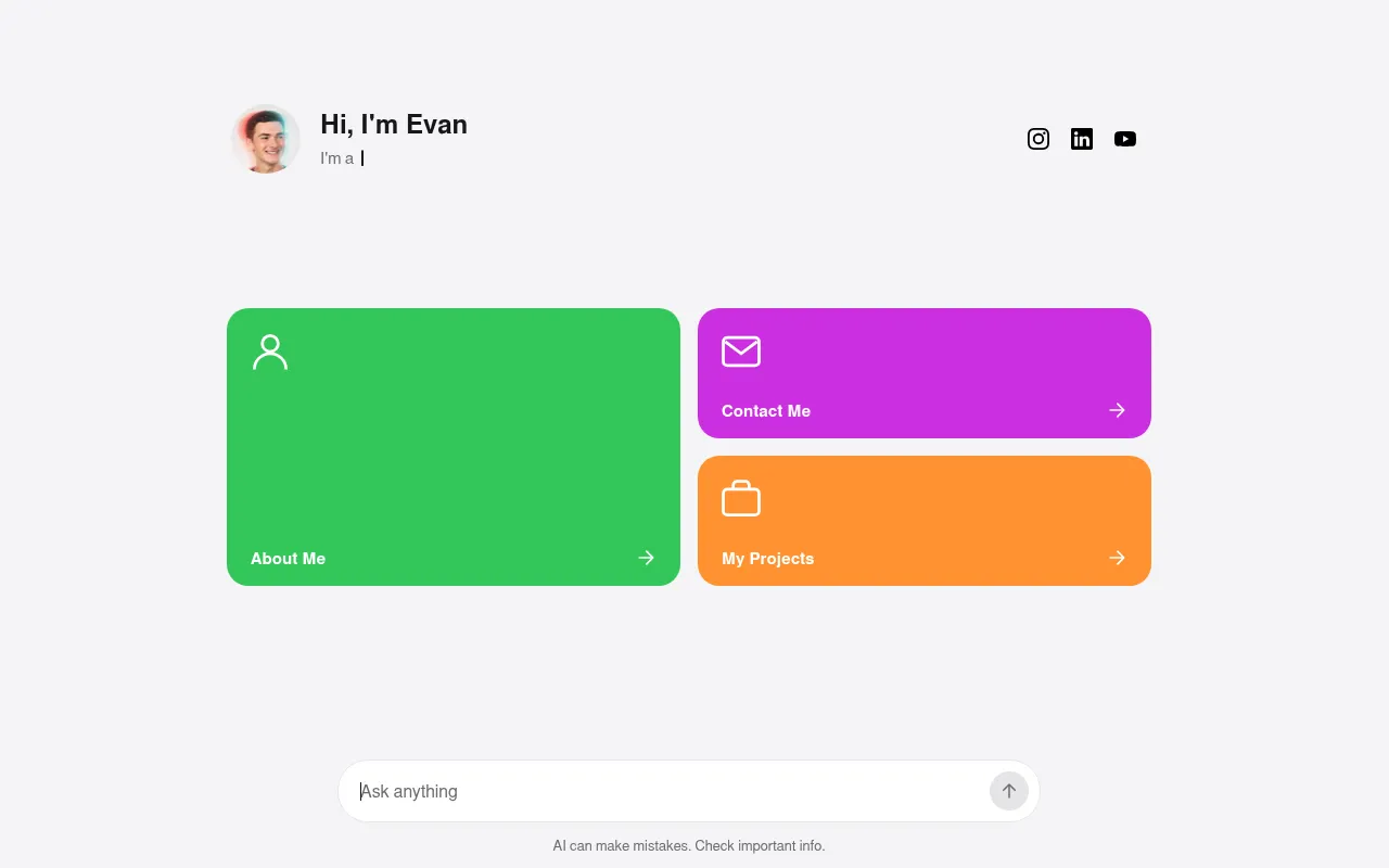 Screenshot of evan.cyou