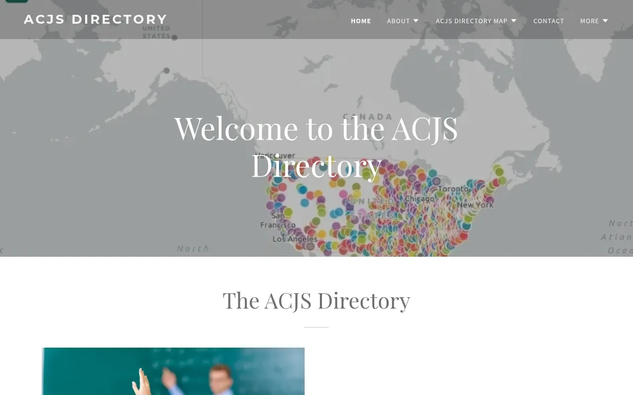 Screenshot of acjsdirectory.org