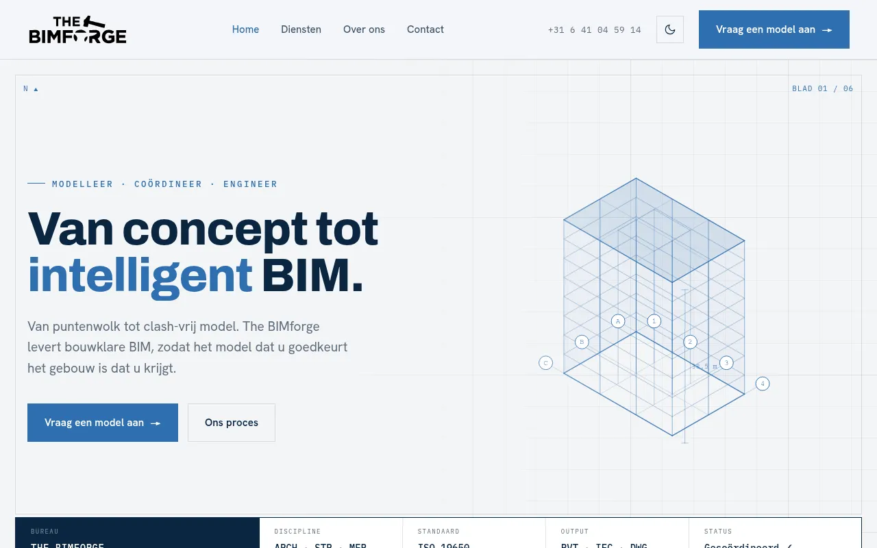 Screenshot of thebimforge.nl