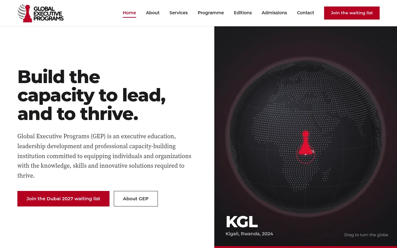 Screenshot of globalexecutiveprograms.com