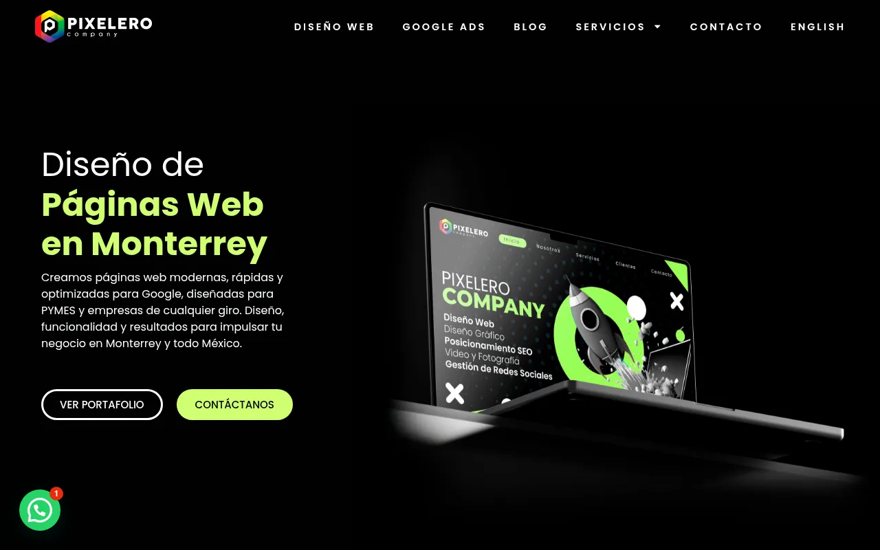 Screenshot of pixelero.com.mx