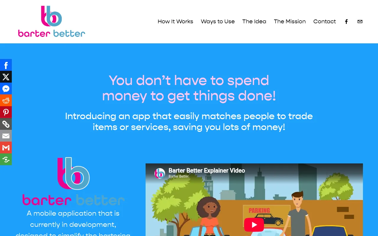 Screenshot of barter-better.com