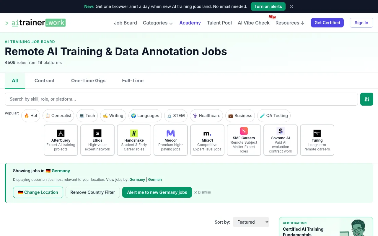 Screenshot of aitrainer.work