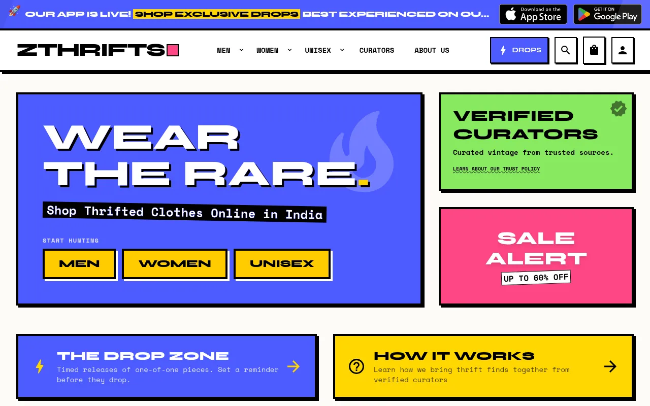 Screenshot of zthrifts.com