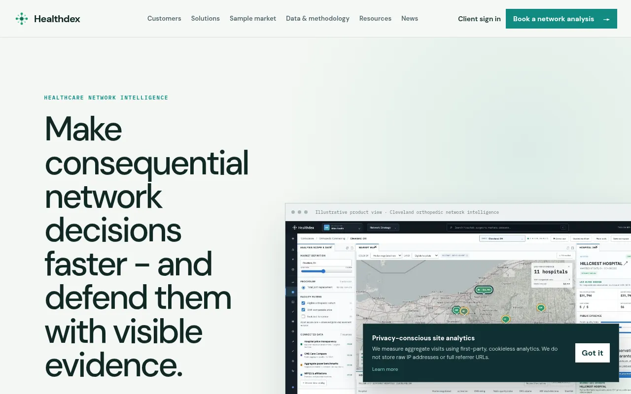 Screenshot of healthdex.com