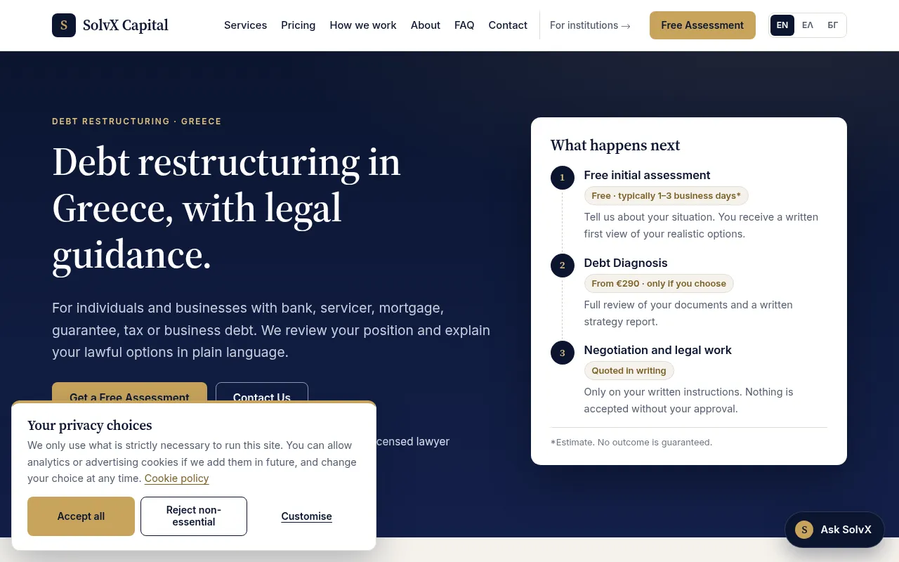 Screenshot of solvxcapital.net