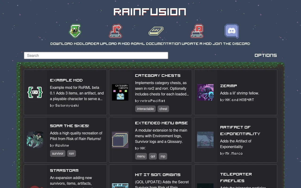 Screenshot of rainfusion.net