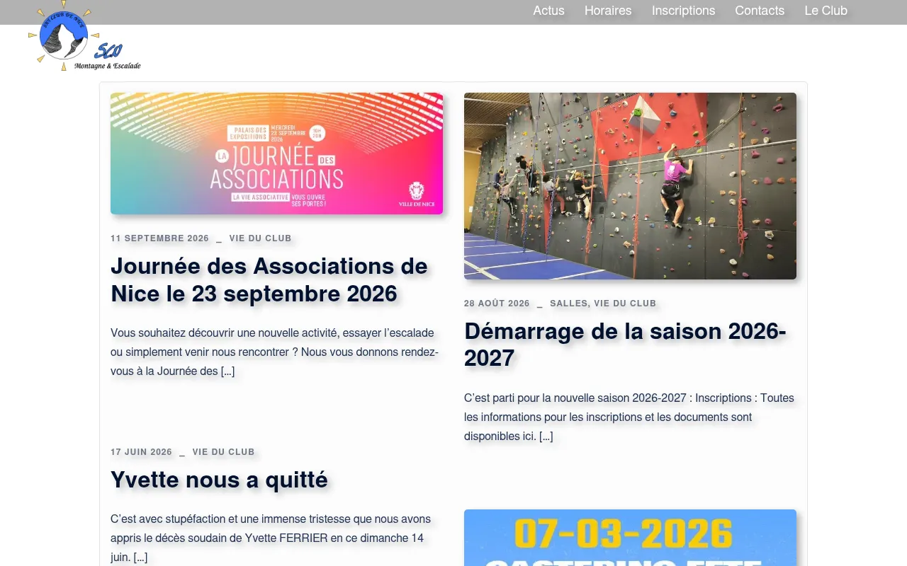 Screenshot of scn-escalade.fr