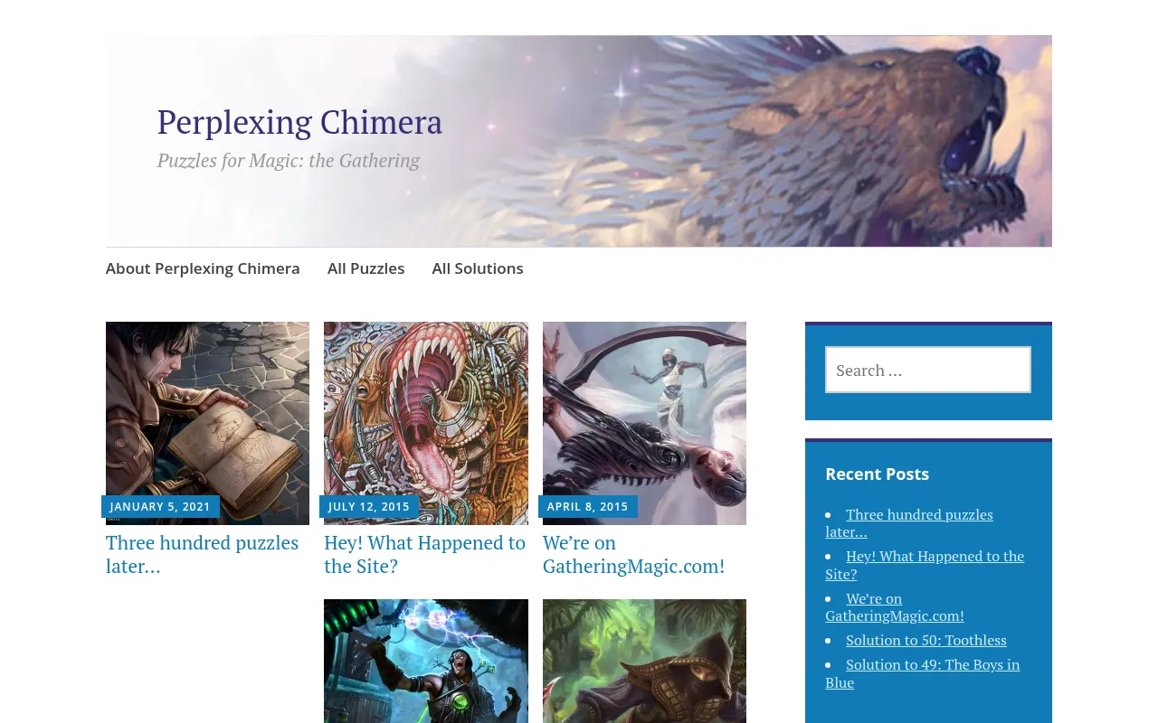 Screenshot of perplexingchimera.com