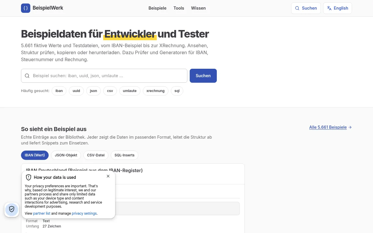 Screenshot of beispielwerk.de