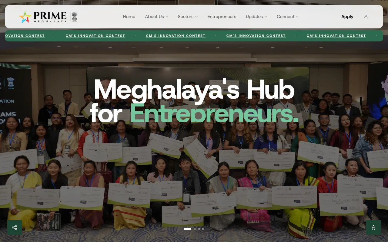Screenshot of primemeghalaya.com