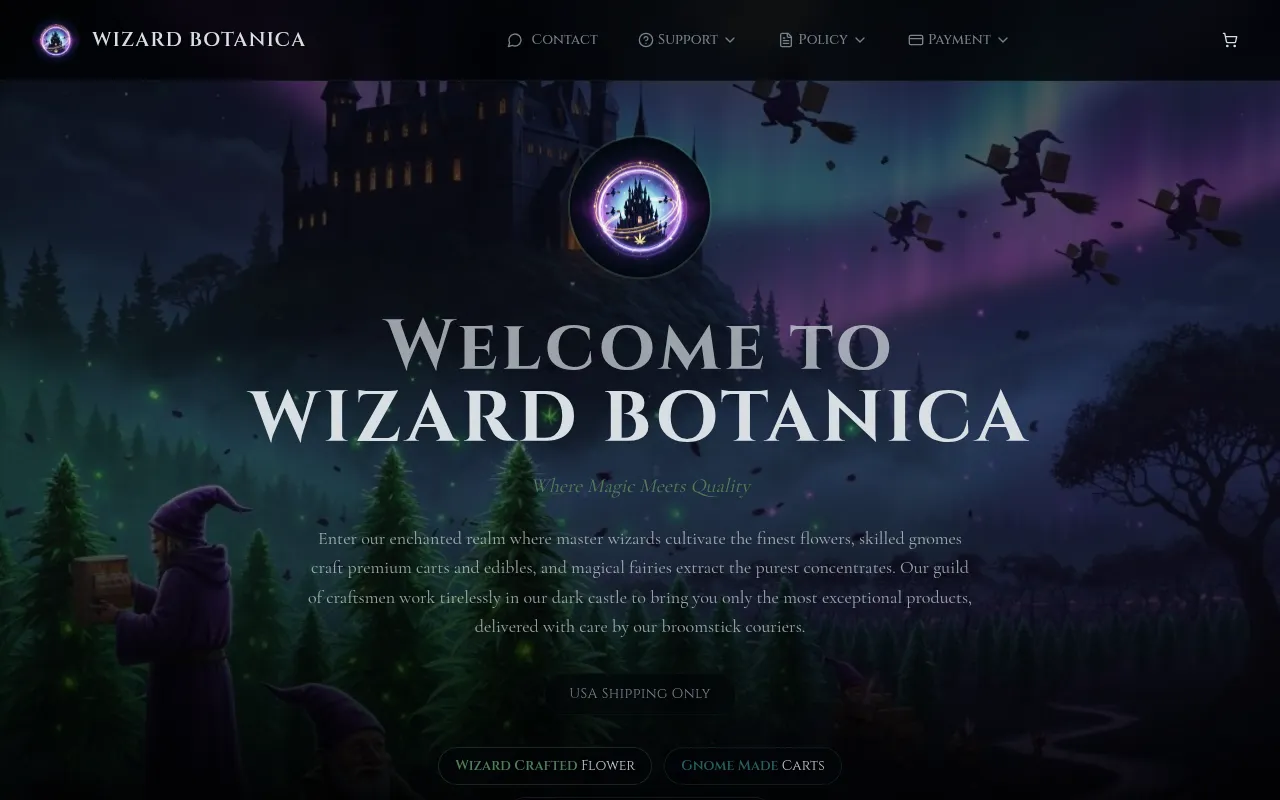 Screenshot of wizardbotanica.com