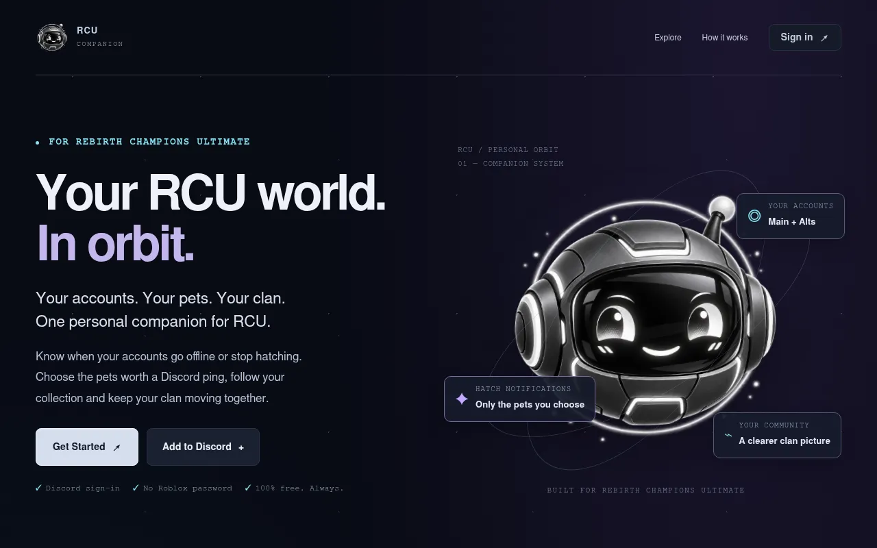 Screenshot of rcu-companion.xyz
