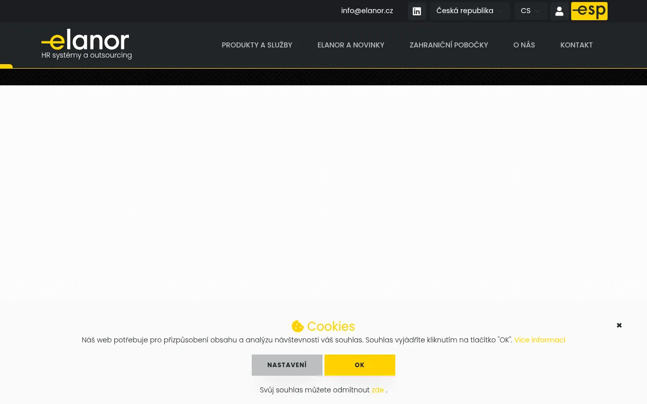 Screenshot of elanor.cz