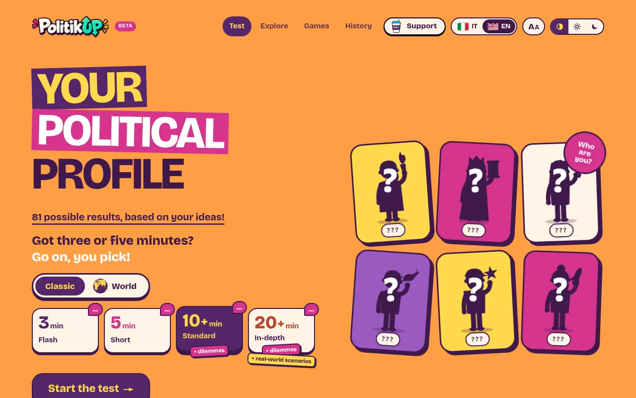 Screenshot of politikup.it