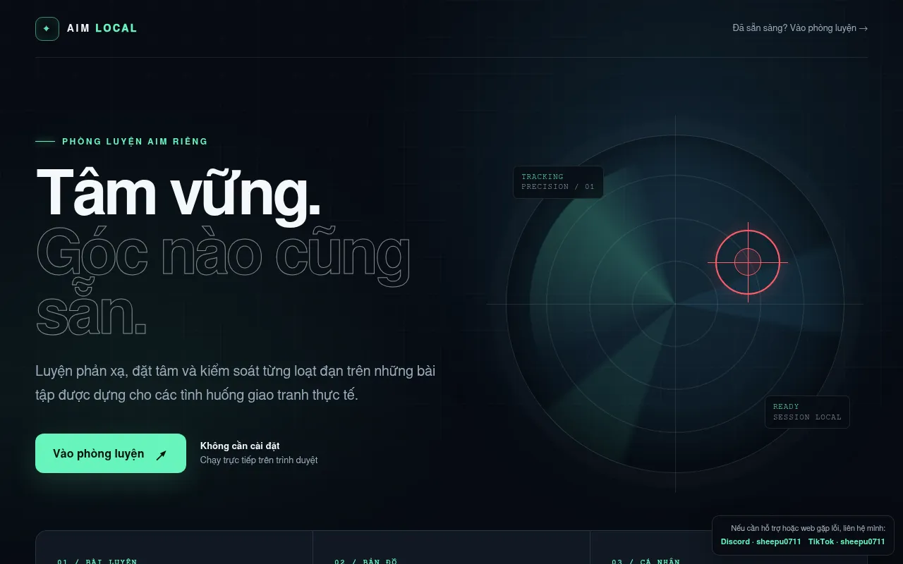 Screenshot of aim.sheepu.dev