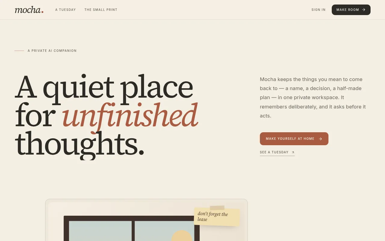 Screenshot of mocha-assistant.vercel.app
