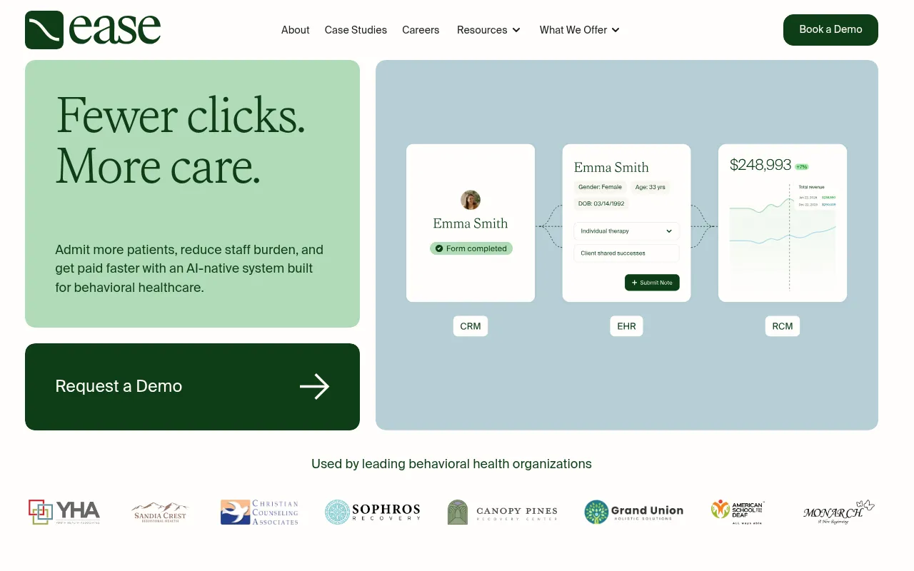 Screenshot of easehealth.com