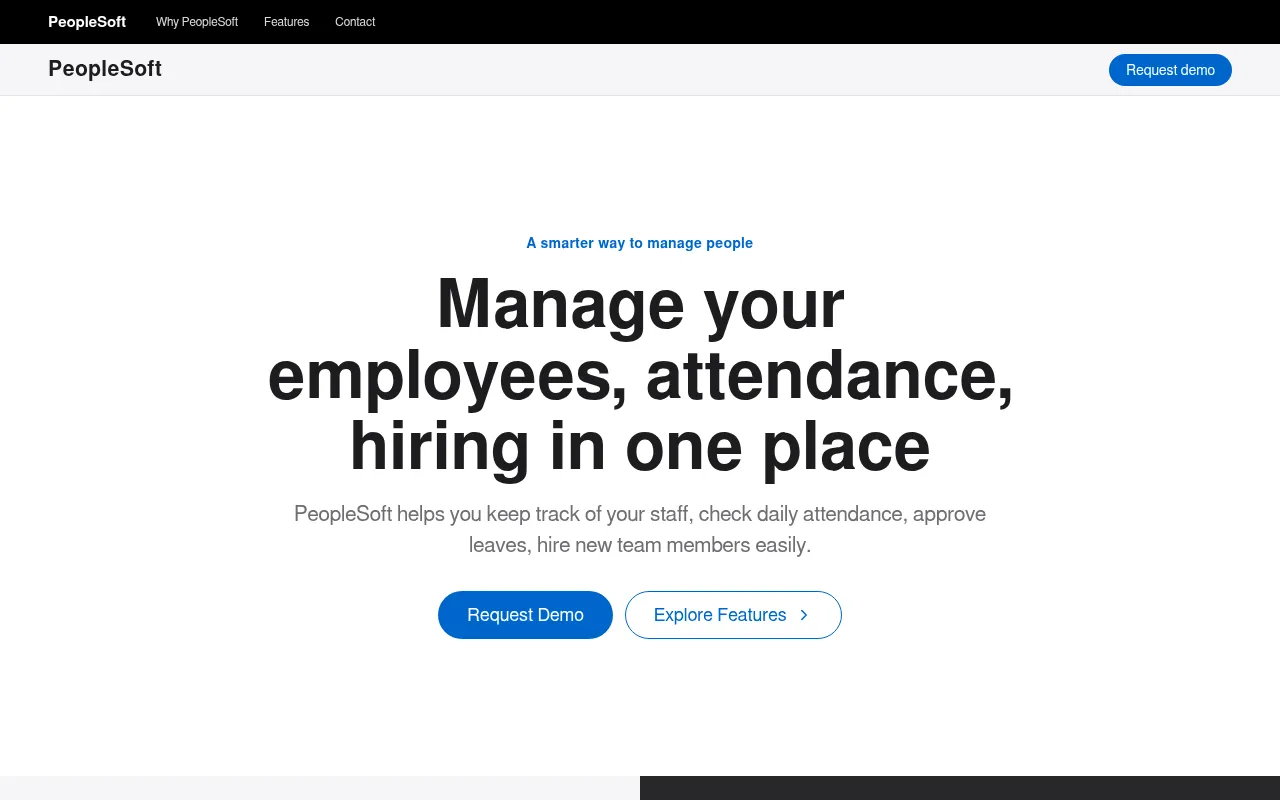 Screenshot of peoplesoft-nine.vercel.app