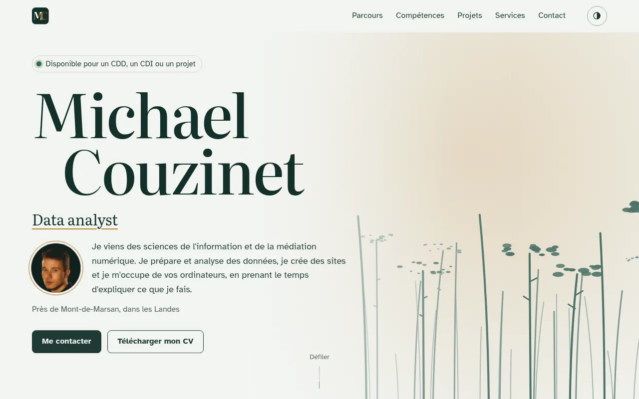 Screenshot of michaelcouzinet.fr